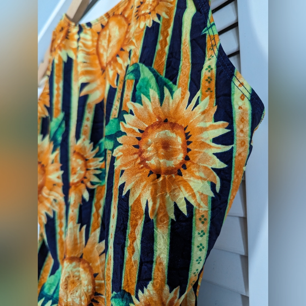 Vintage Sessa Sunflower Scoop Back One Piece Swimsuit - Picture 4 of 9